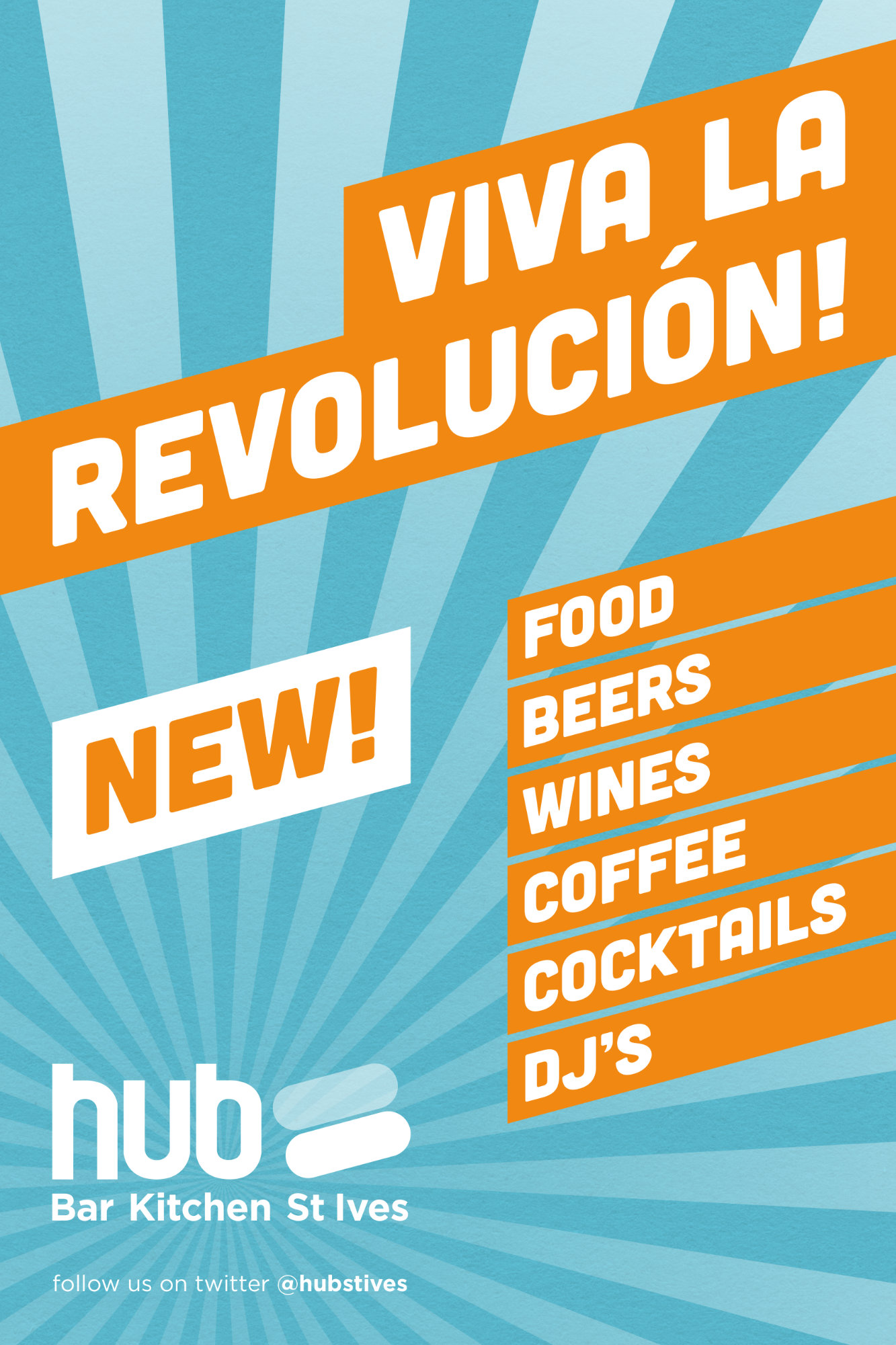 Hub-Viva La Revolution Poster (blue+orange)